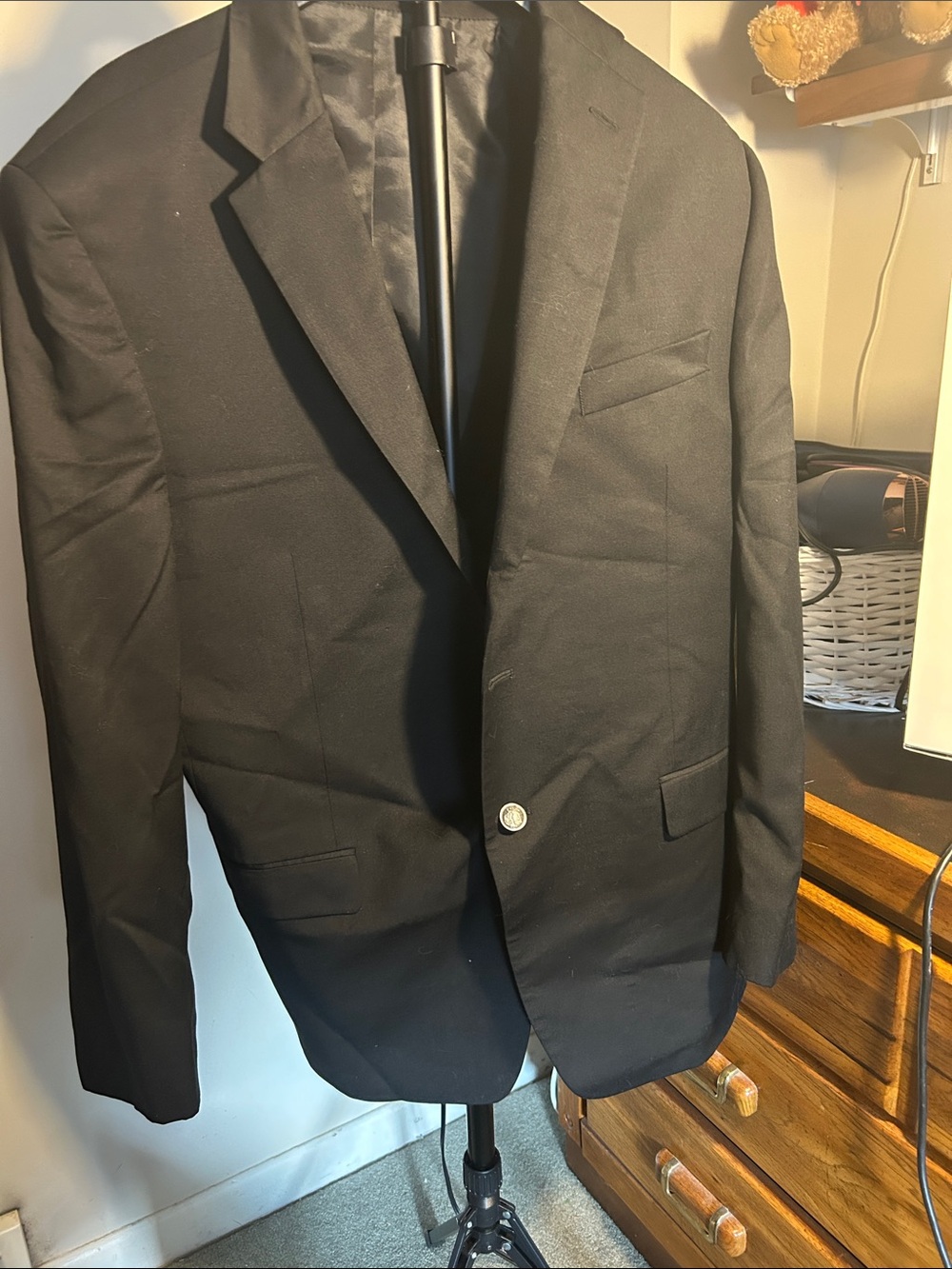 MICHAEL Michael Kors Black Single-Button Sport Coat